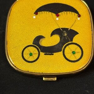 RARE Vintage Evans Powder Compact Buggy Coach Cruella de Vil Goth Jewels